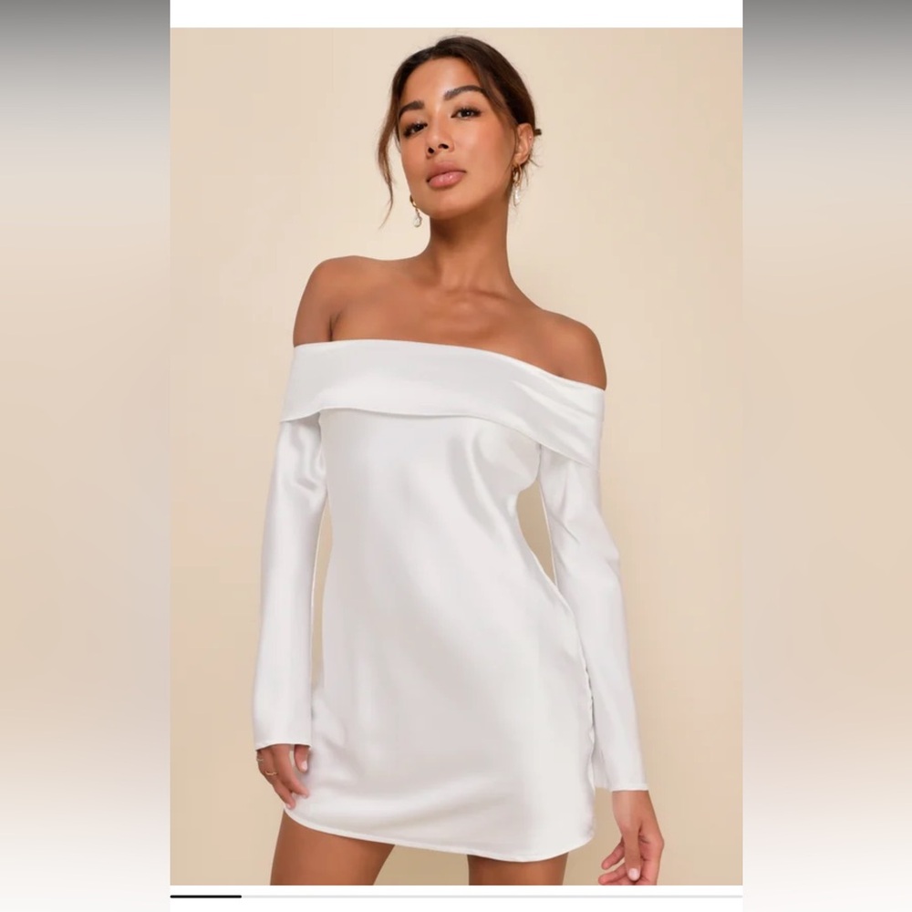 White Satin Dress